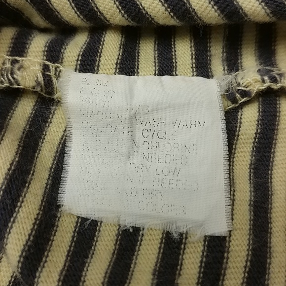 Dockers Khakiware men's short sleeve polo shirt large blue/yellow stripes - Picture 11 of 12